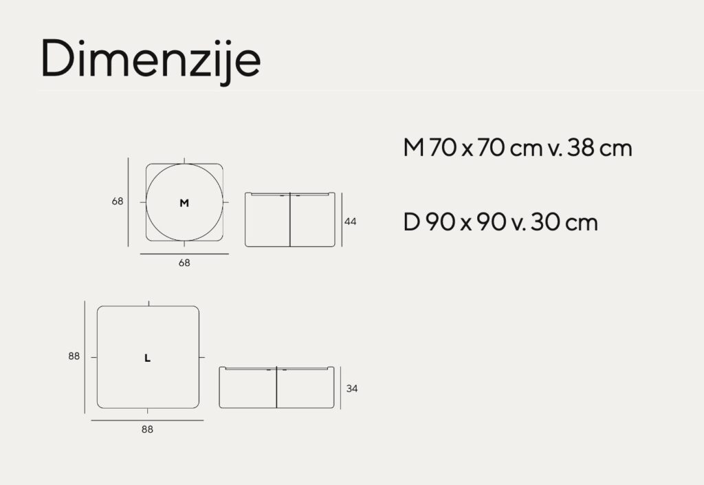 DIZAJNERSKA SOFA GIO ROUND